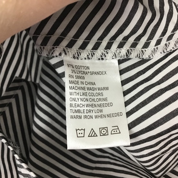 Antonio Melani Keely Stripe Tie Front Blouse Top - Picture 5 of 5